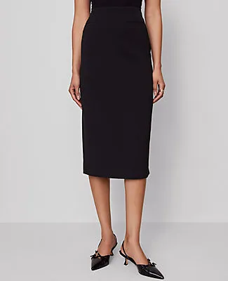 Ann Taylor Petite Fluid Crepe Pocket Midi Skirt sold by Ann Taylor product image thumbnail 2