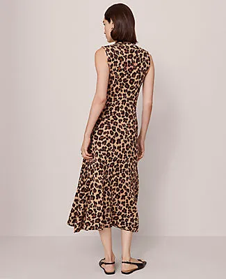 Ann Taylor Petite Animal Print Mock Neck Sweater Dress sold by Ann Taylor product image thumbnail 3