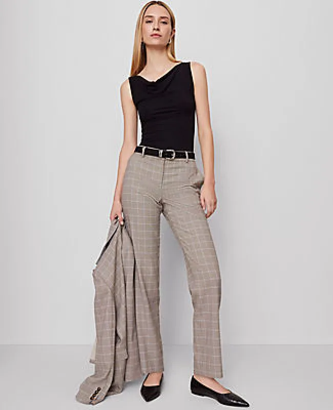 Ann Taylor The Petite Straight Pant in Plaid sold by Ann Taylor
