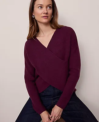 Ann Taylor Ribbed Wrap Sweater sold by Ann Taylor product image thumbnail 3