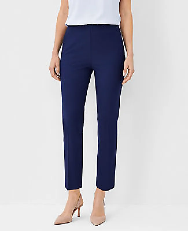 Ann Taylor The Petite Side Zip Ankle Pant in Bi-Stretch - Curvy Fit sold by Ann Taylor