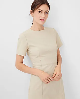Ann Taylor The Petite Short Sleeve Sheath Dress in Bi-Stretch sold by Ann Taylor product image thumbnail 3