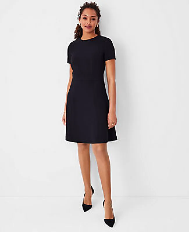 Ann Taylor The Flare Dress in Fluid Crepe sold by Ann Taylor