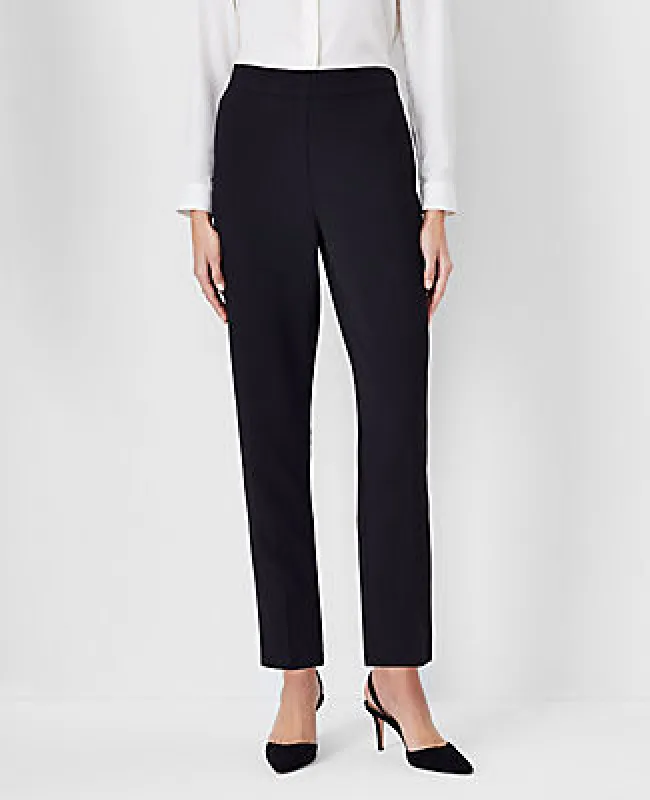 Ann Taylor The Side Zip Ankle Pant in Fluid Crepe - Curvy Fit sold by Ann Taylor