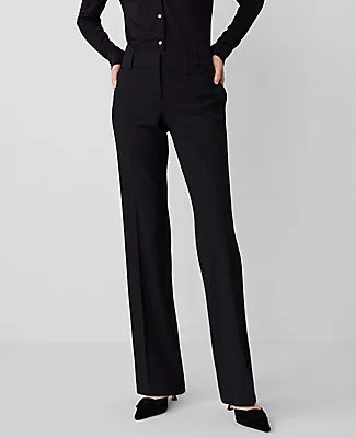 Ann Taylor The Petite Mid Rise Trouser Pant in Seasonless Stretch sold by Ann Taylor