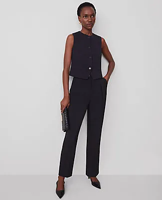 Ann Taylor The Petite Cropped Vest in Fluid Crepe sold by Ann Taylor product image thumbnail 3