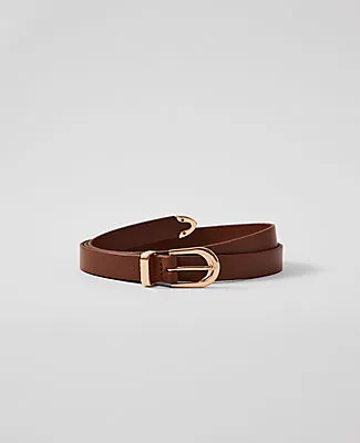 Ann Taylor Skinny Leather Belt sold by Ann Taylor