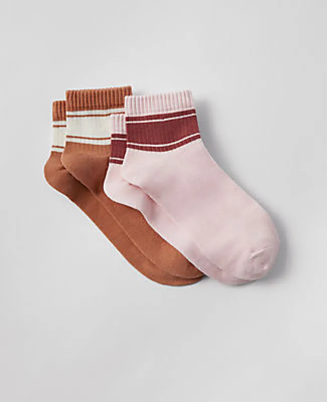 Ann Taylor Striped Ankle Sock Set sold by Ann Taylor