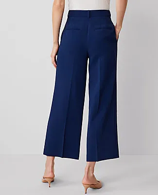 Ann Taylor The Petite Wide-Leg Crop Pant in Fluid Crepe sold by Ann Taylor product image thumbnail 3