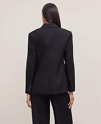 Ann Taylor The Petite Notched Two Button Fitted Blazer in Linen Blend sold by Ann Taylor product image thumbnail 2