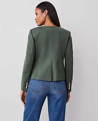 Ann Taylor Petite Ponte Crew Neck Jacket sold by Ann Taylor product image thumbnail 3
