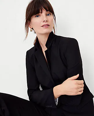 Ann Taylor The Petite Notched Two Button Blazer in Seasonless Stretch sold by Ann Taylor product image thumbnail 3