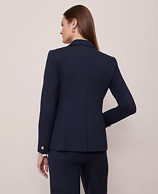 Ann Taylor The Petite One-Button Blazer in Ponte sold by Ann Taylor product image thumbnail 2