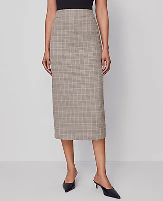 Ann Taylor The Petite Clean Pencil Skirt in Plaid sold by Ann Taylor product image thumbnail 2