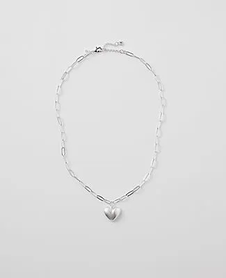 Ann Taylor Metal Heart Pendant Necklace sold by Ann Taylor
