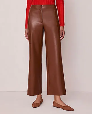 Ann Taylor The Grace Straight Pant in Faux Leather sold by Ann Taylor product image thumbnail 2