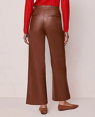 Ann Taylor The Grace Straight Pant in Faux Leather sold by Ann Taylor product image thumbnail 3