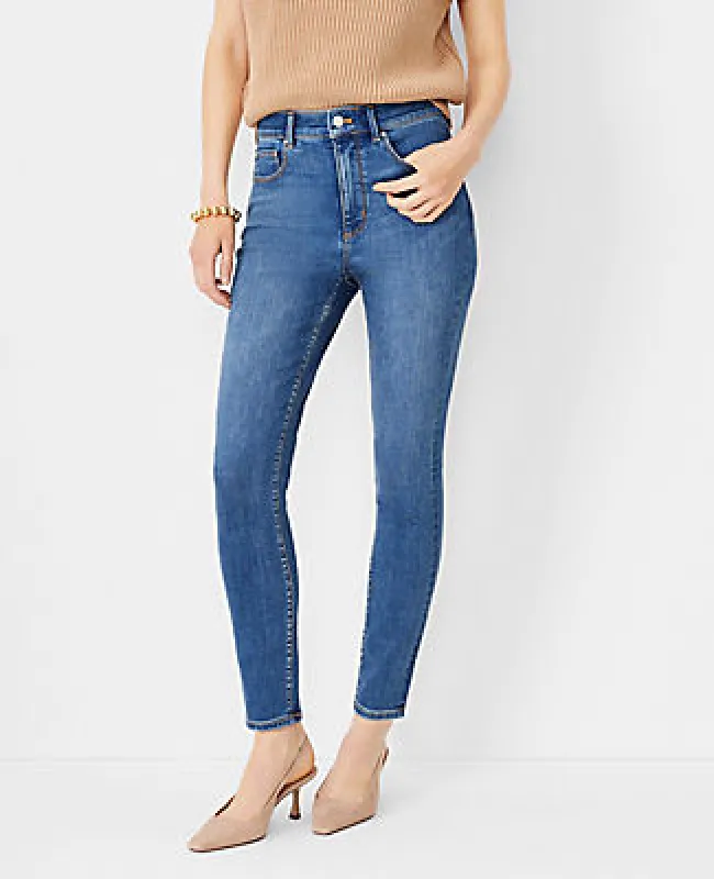 Ann Taylor High Rise Skinny Jeans in Classic Indigo Wash sold by Ann Taylor