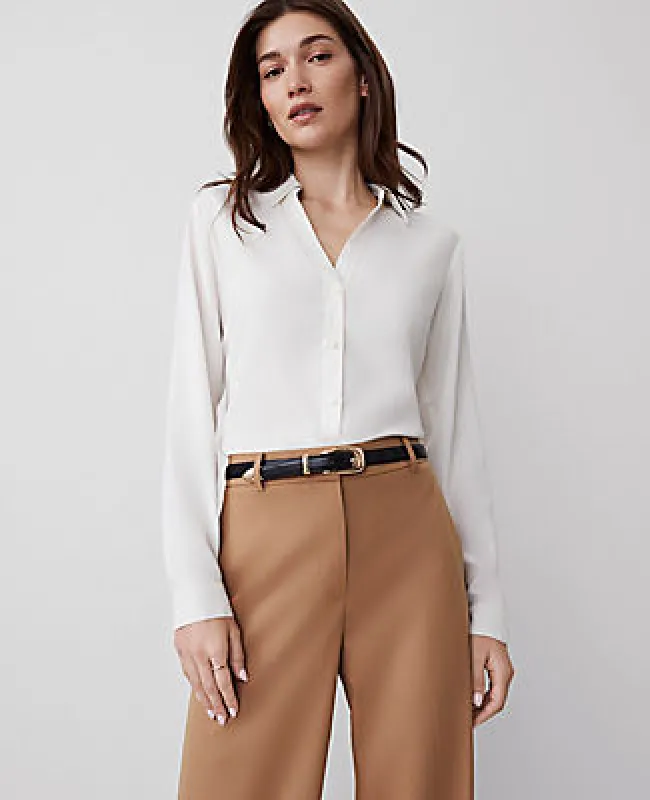 Ann Taylor Satin Essential Shirt sold by Ann Taylor