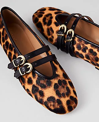Ann Taylor Buckled Calf Hair Ballet Flat sold by Ann Taylor