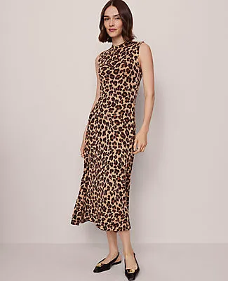 Ann Taylor Petite Animal Print Mock Neck Sweater Dress sold by Ann Taylor product image thumbnail 2