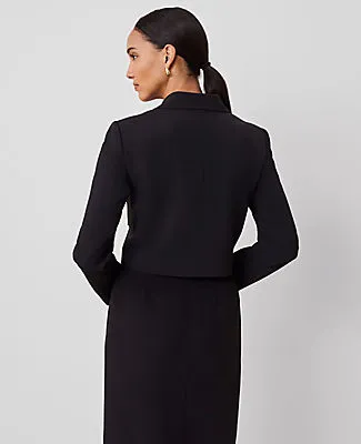 Ann Taylor The Petite Military Blazer Jacket in Fluid Crepe sold by Ann Taylor product image thumbnail 2