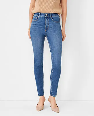 Ann Taylor High Rise Skinny Jeans in Classic Indigo Wash - Curvy Fit sold by Ann Taylor