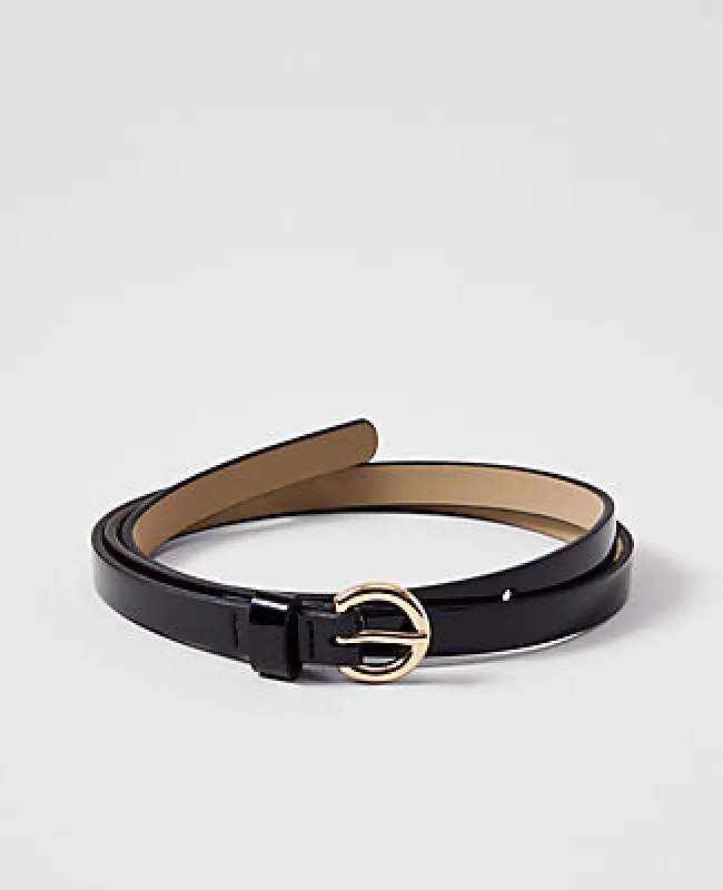Ann Taylor Skinny Patent Leather Belt sold by Ann Taylor