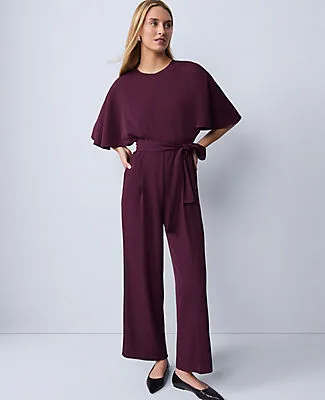 Ann Taylor Belted Crew Neck Jumpsuit sold by Ann Taylor