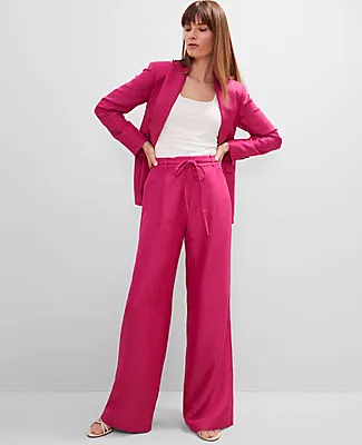 Ann Taylor Studio Collection Belted Wide-Leg Pant sold by Ann Taylor
