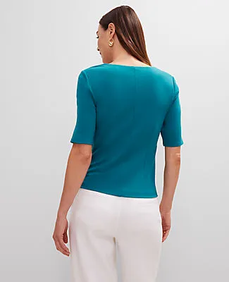Ann Taylor Ponte Square Neck Top sold by Ann Taylor product image thumbnail 2