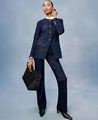 Ann Taylor Petite Mid Rise Boot Jean in Rinse Wash sold by Ann Taylor