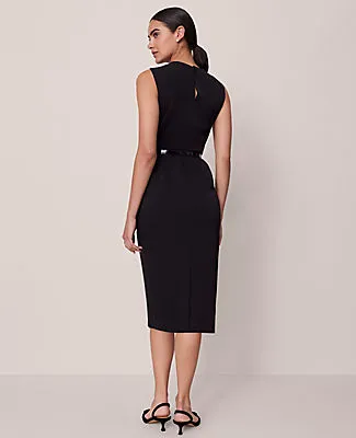 Ann Taylor Petite Twist Neck Midi Sheath Dress sold by Ann Taylor product image thumbnail 2