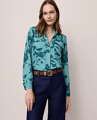 Ann Taylor Petite Floral Camp Shirt sold by Ann Taylor