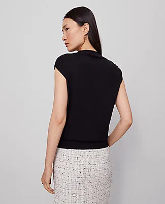Ann Taylor Petite Refined Mock Neck Sweater Shell Top sold by Ann Taylor product image thumbnail 3
