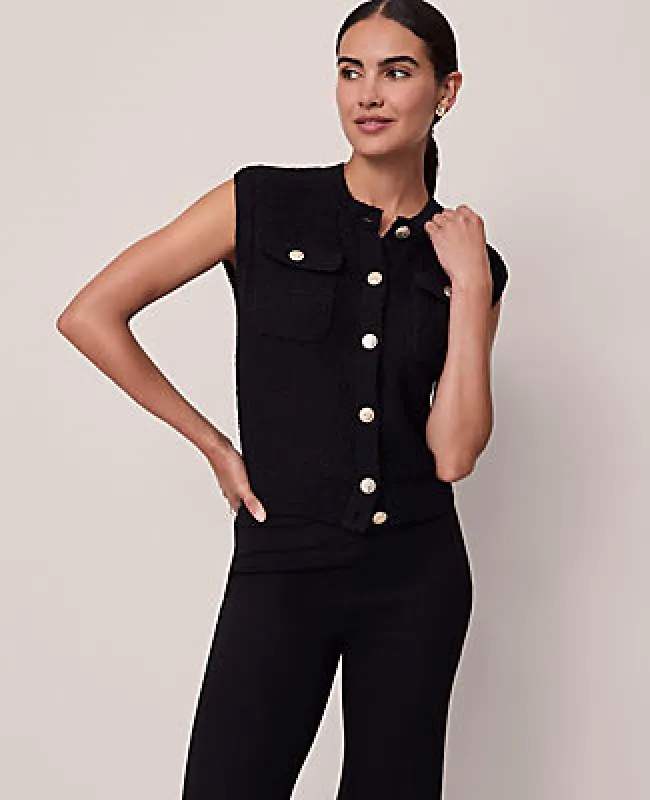 Ann Taylor Petite Bouclé Sweater Vest sold by Ann Taylor