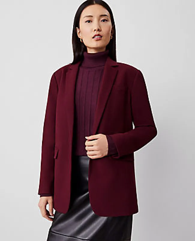 Ann Taylor Petite Flannel Heather Notch Collar Blazer sold by Ann Taylor