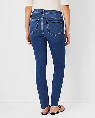 Ann Taylor Curvy Sculpting Pocket Mid Rise Skinny Jeans in Mid Stone Wash sold by Ann Taylor product image thumbnail 2
