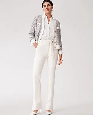 Ann Taylor Tie Waist Slim Jeans in Ivory sold by Ann Taylor