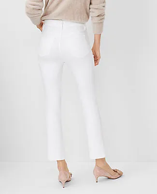 Ann Taylor Petite High Rise Boot Crop Jeans in White sold by Ann Taylor product image thumbnail 2