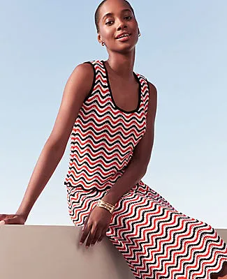 Ann Taylor Petite Striped Crochet Sweater Shell Top sold by Ann Taylor