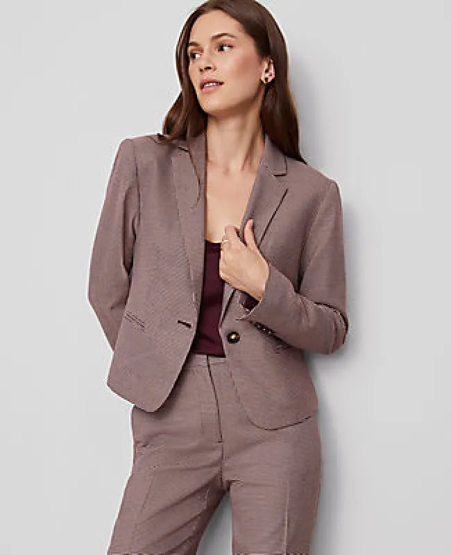 Ann Taylor The Newbury Blazer in Houndstooth sold by Ann Taylor