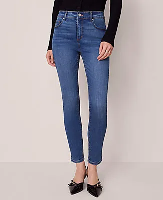 Ann Taylor Petite Mid Rise Skinny Jeans in Classic Wash sold by Ann Taylor product image thumbnail 2