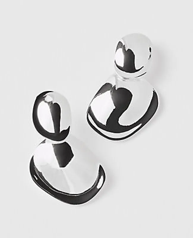 Ann Taylor Textured Metal Double Drop Earrings sold by Ann Taylor