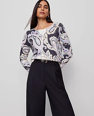 Ann Taylor Petite Paisley Boatneck Sweater sold by Ann Taylor product image thumbnail 2