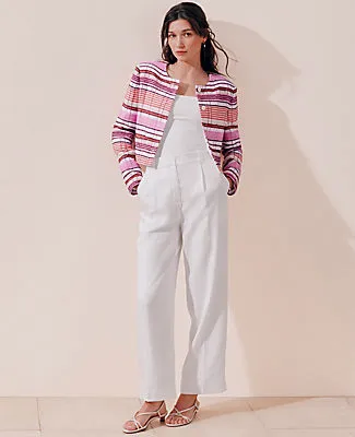 Ann Taylor The Petite Relaxed Ankle Pant in Linen Blend sold by Ann Taylor