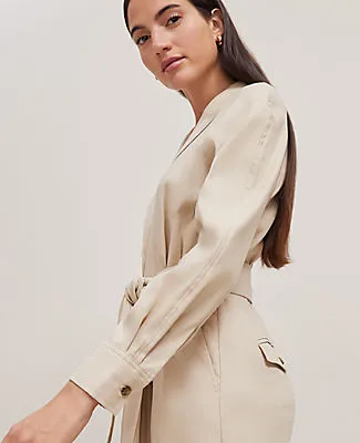 Ann Taylor Petite Linen Blend Wide Leg Jumpsuit sold by Ann Taylor product image thumbnail 3