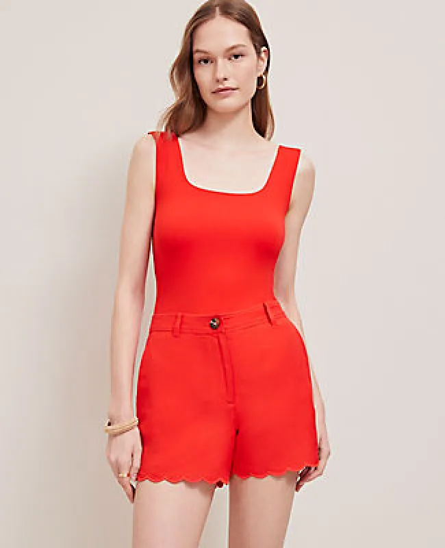 Ann Taylor The Petite Scalloped Short sold by Ann Taylor