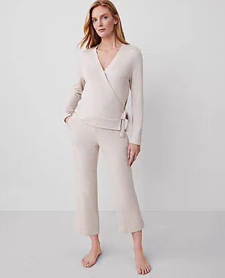Ann Taylor Heathered Wide-Leg Lounge Pant sold by Ann Taylor