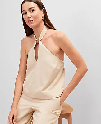 Ann Taylor Petite Cutout Halter Top sold by Ann Taylor product image thumbnail 3